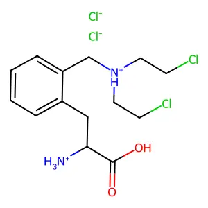 3-(o-((Bis(2-chloroethyl)amino)methyl)phenyl)alanine dihydrochloride structure
