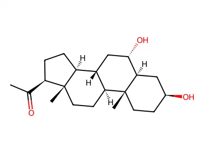 3alpha,6alpha-Dihydroxypregnan-20-one structure