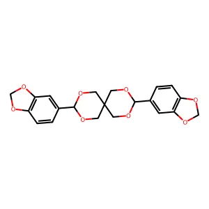 3,9-Bis(1,3-benzodioxol-5-yl)-2,4,8,10-tetraoxaspiro[5.5]undecane structure