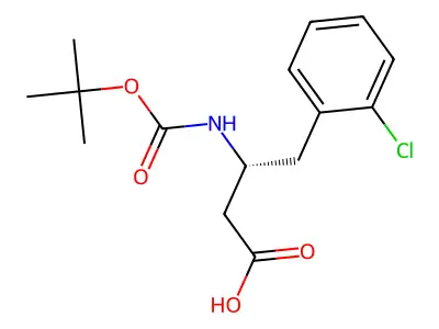 Boc-(S)-3-Amino-4-(2-chlorophenyl)butyric acid structure