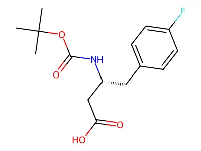 (3S)-3-{[(tert-butoxy)carbonyl]amino}-4-(4-fluorophenyl)butanoic acid structure
