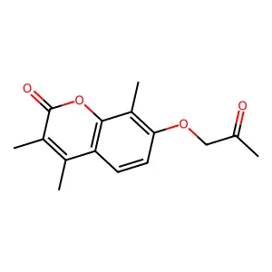 3,4,8-trimethyl-7-(2-oxopropoxy)-2H-chromen-2-one structure