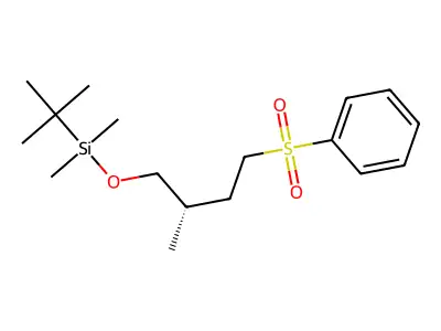 Silane, (1,1-dimethylethyl)dimethyl[2-methyl-4-(phenylsulfonyl)butoxy]- structure