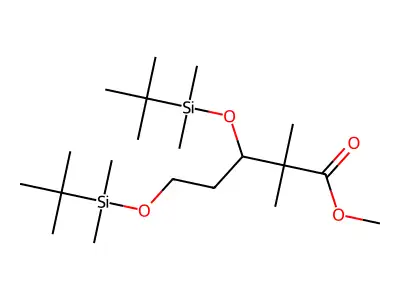 Methyl 3,5-bis[[tert-butyl(dimethyl)silyl]oxy]-2,2-dimethylpentanoate structure