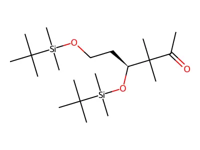 4,6-Bis[[tert-butyl(dimethyl)silyl]oxy]-3,3-dimethylhexan-2-one structure