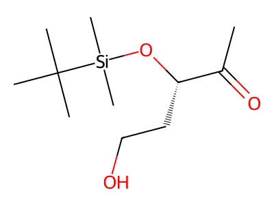 (3S)-3-{[tert-Butyl(dimethyl)silyl]oxy}-5-hydroxypentan-2-one structure