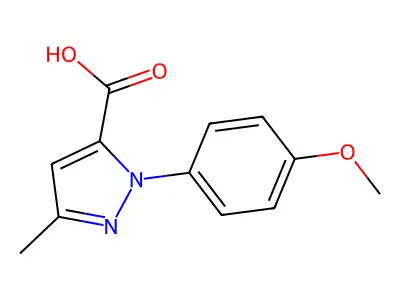 1-(4-Methoxyphenyl)-3-methyl-1H-pyrazole-5-carboxylic acid structure