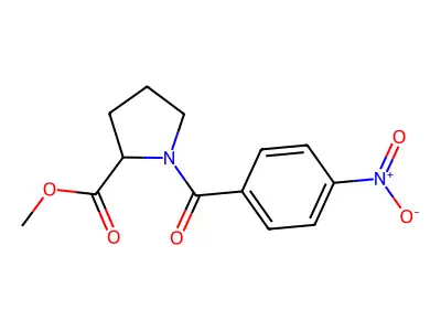 methyl (2S)-1-(4-nitrobenzoyl)pyrrolidine-2-carboxylate structure