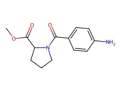methyl (2S)-1-(4-aminobenzoyl)pyrrolidine-2-carboxylate structure