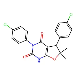 3,5-Bis(4-chlorophenyl)-6,6-dimethyl-1,5-dihydrofuro[2,3-d]pyrimidine-2,4-dione structure