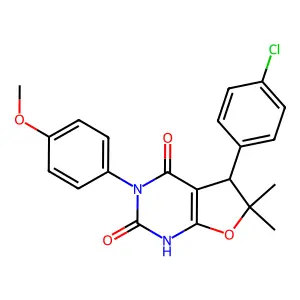 5-(4-chlorophenyl)-3-(4-methoxyphenyl)-6,6-dimethyl-1,5-dihy structure
