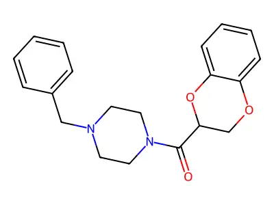 (4-Benzylpiperazin-1-yl)-(2,3-dihydro-1,4-benzodioxin-3-yl)methanone structure