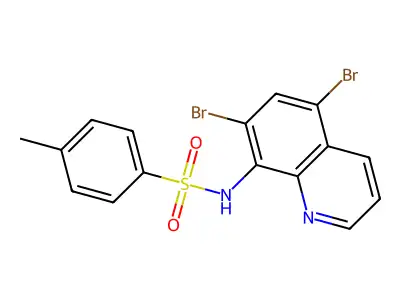Benzenesulfonamide, N-(5,7-dibromo-8-quinolinyl)-4-methyl- structure