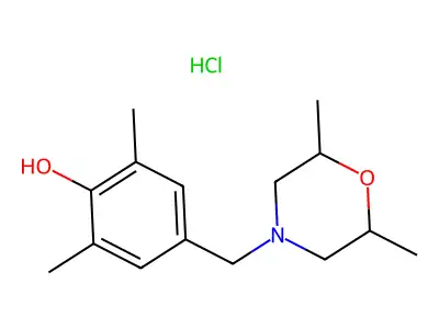 4-[(2,6-Dimethylmorpholino)methyl]-2,6-dimethylphenol hydrochloride structure