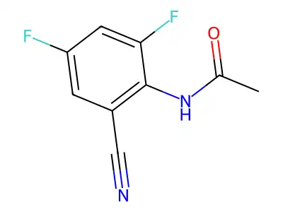 N-(2-cyano-4,6-difluorophenyl)acetamide structure