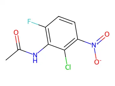 N-(2-chloro-6-fluoro-3-nitrophenyl)acetamide structure