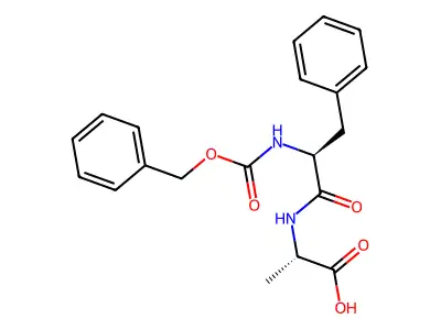 2-[[2-(Benzyloxycarbonylamino)-3-phenyl-propanoyl]amino]propanoic acid structure