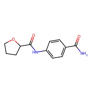 (2S)-N-(4-carbamoylphenyl)oxolane-2-carboxamide structure