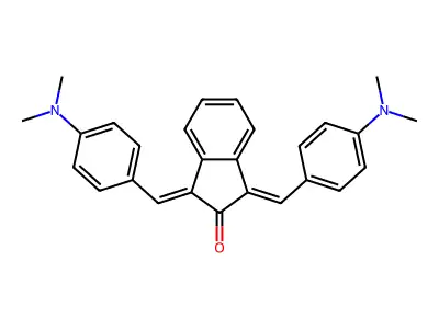 1,3-Bis[[4-(dimethylamino)phenyl]methylidene]inden-2-one structure