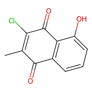 3-Chloro-5-hydroxy-2-methylnaphthalene-1,4-dione structure