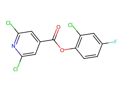 2-Chloro-4-fluorophenyl 2,6-dichloroisonicotinate structure