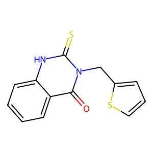 3-(2-thienylmethyl)-2-thioxo-2,3-dihydro-4(1H)-quinazolinone structure