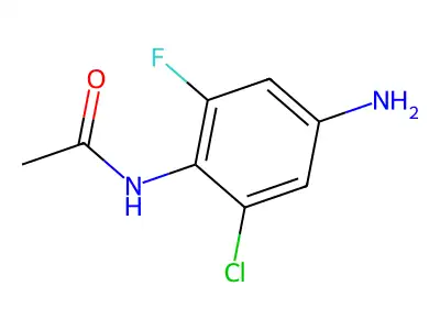 N-(4-amino-2-chloro-6-fluorophenyl)acetamide structure
