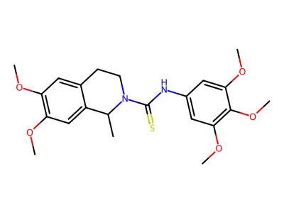 3,4-Dihydro-6,7-dimethoxy-1-methyl-N-(3,4,5-trimethoxyphenyl)-2(1H)-isoquinolinecarbothioamide structure