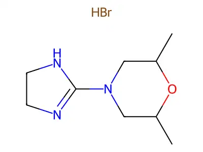 4-(4,5-dihydro-1H-imidazol-2-yl)-2,6-dimethylmorpholine hydrobromide structure