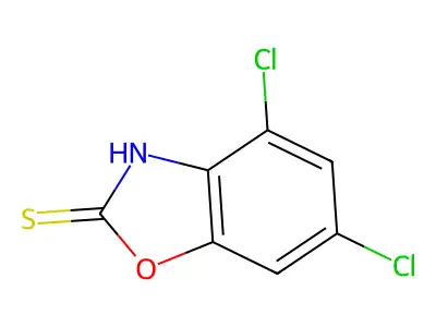 4,6-Dichlorobenzo[d]oxazole-2-thiol structure