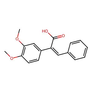 (2Z)-2-(3,4-Dimethoxyphenyl)-3-phenylacrylic acid structure