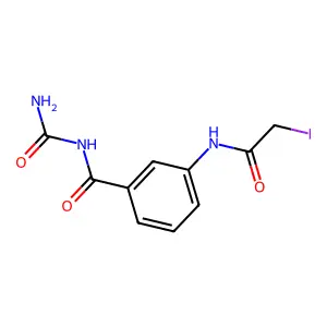 Benzamide, N-(aminocarbonyl)-3-[(iodoacetyl)amino]- structure