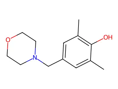 2,6-Dimethyl-4-(morpholin-4-ylmethyl)phenol structure
