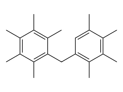 Pentamethyl(2,3,4,5-tetramethylbenzyl)benzene structure