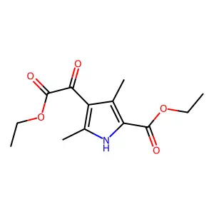 2,4-Dimethyl-5-carboxy-alpha-oxo-1H-pyrrole-3-oxoacetic acid diethyl ester structure