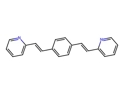 2,2'-[1,4-Phenylenedi-(1E)-2,1-ethenediyl]bis[pyridine] structure