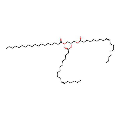 1,2-Dilinoleoyl-3-Stearoyl-rac-glycerol structure