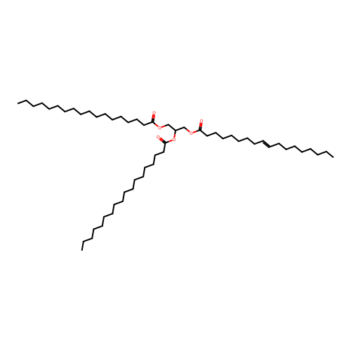 1,2-Dioctadecanoyl-3-[cis-9-octadecenoyl]-rac-glycerol structure