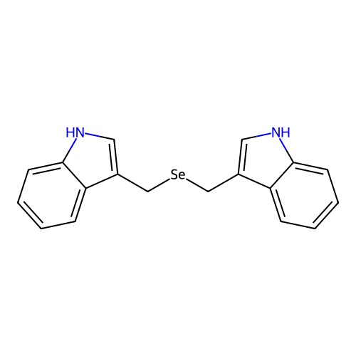 Indole, 3,3'-(selenodimethylene)di- structure