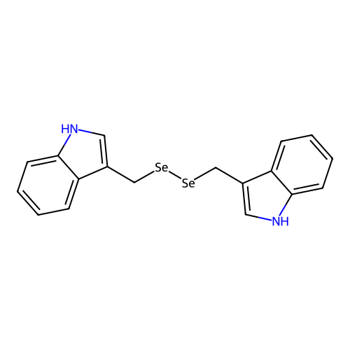 Indole, 3,3'-(diselenodimethylene)di- structure