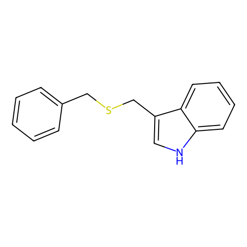 Indole, 3-[(benzylthio)methyl]- structure