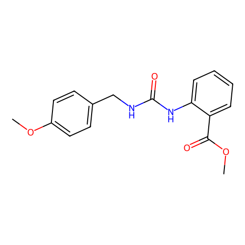 Methyl 2-(3-(4-methoxybenzyl)ureido)benzoate structure