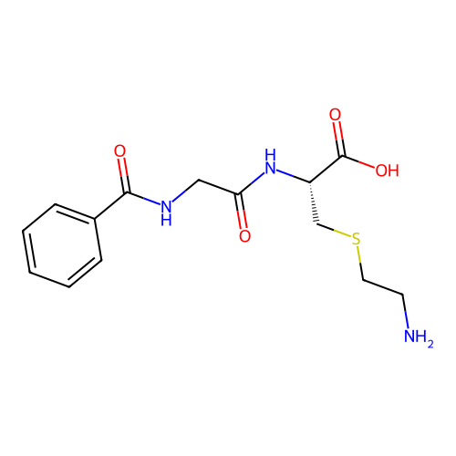 Hippuryl-Cys(2-aminoethyl)-OH structure