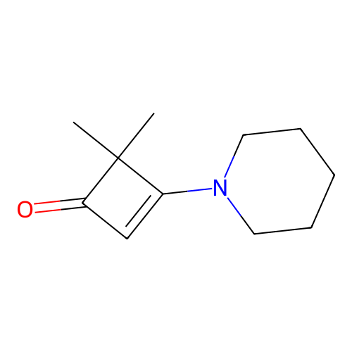 4,4-Dimethyl-3-piperidin-1-ylcyclobut-2-en-1-one structure