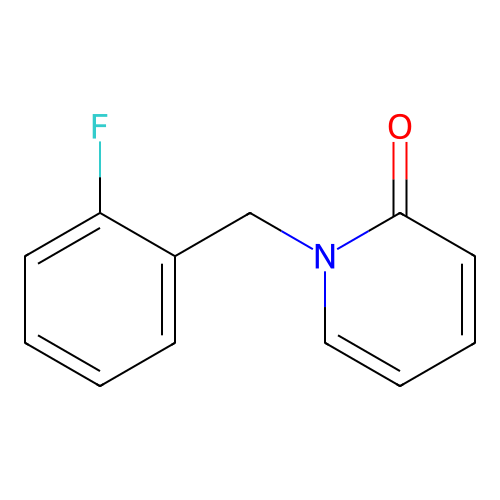 1-(2-fluorobenzyl)pyridin-2(1H)-one structure