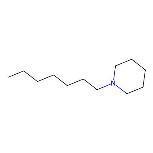 1-Heptylpiperidine structure