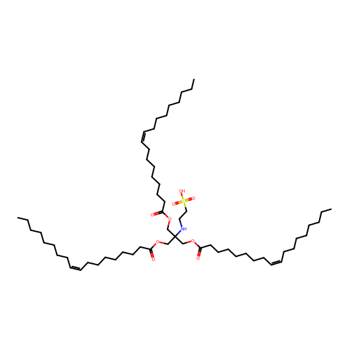 2-(Tris(oleoyloxymethyl)methylamino)-1-ethanesulfonic acid structure
