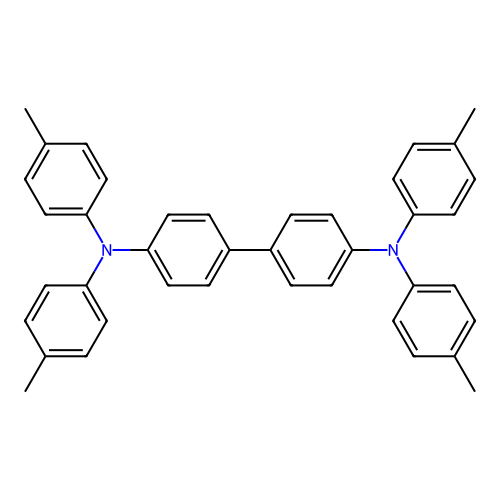 N,N,N',N'-Tetra(4-methylphenyl)-1,1'-biphenyl-4,4'-diamine structure