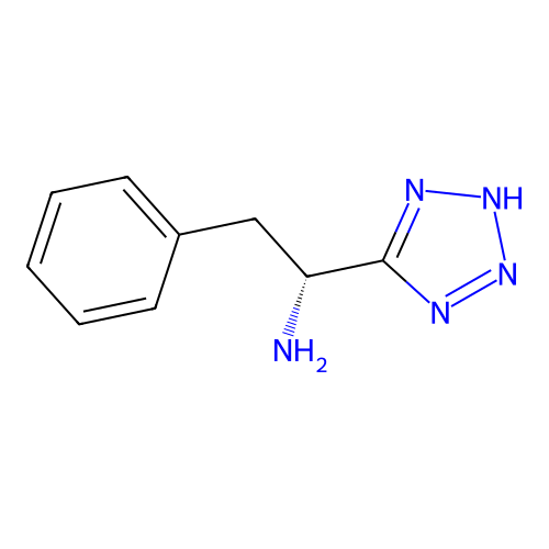 (1R)-2-phenyl-1-(2H-tetrazol-5-yl)ethanamine structure