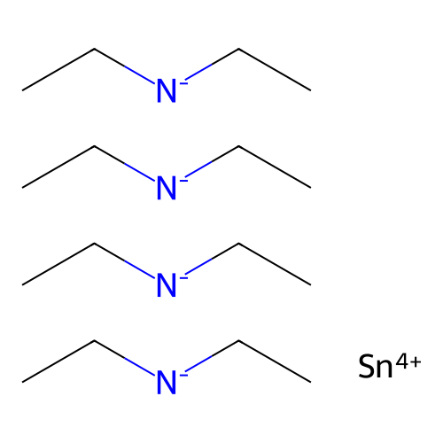 Stannic;diethylazanide structure